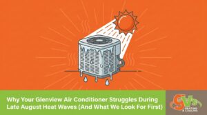 Why Your Glenview Air Conditioner Struggles During Late August Heat Waves (And What We Look For First) — featured image