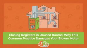 Closing Registers in Unused Rooms: Why This Common Practice Damages Your Blower Motor — featured image